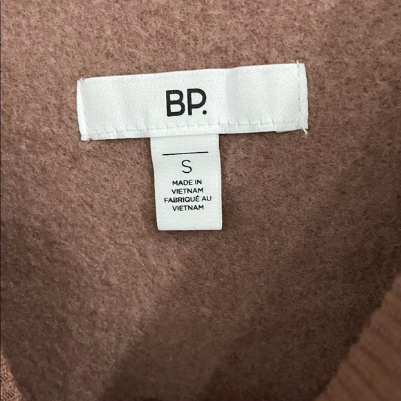 BP. Fleece Oversized Brown Crewneck Sweatshirt Casual Streetwear Size Small - Picture 2 of 4